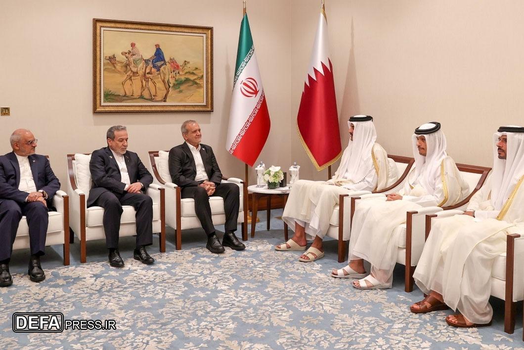پزشکیان با امیر قطر دیدار کرد