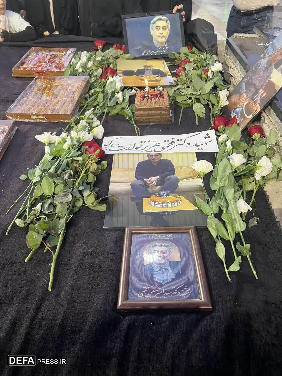 مراسم تولد شهید «سید امیرحسین فقهی» بر سر مزارش+ تصاویر