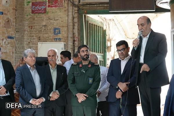 رئیس بسیج اصناف کشور پای درد و دل بازاریان یزد+ تصاویر