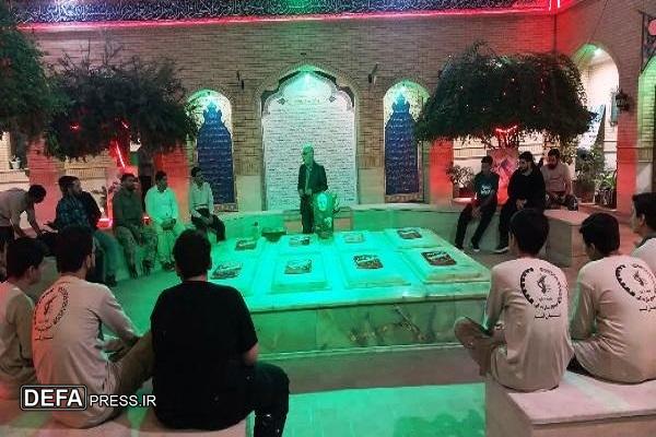 ادای احترام گروه جهادی قم به یادمان شهدای گمنام موزه دفاع مقدس و مقاومت مازندران