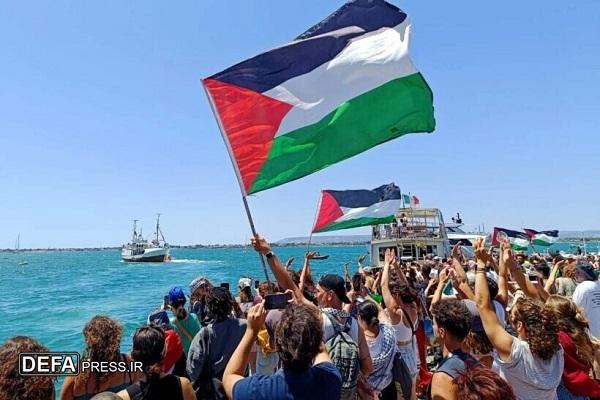 تعیین محل استقرار ناوگان «صمود» برای حرکت به سمت غزه تعیین محل استقرار ناوگان «صمود» برای حرکت به سمت غزه