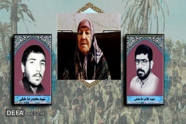 وداع با مادر شهیدان مقبلی در جیرفت