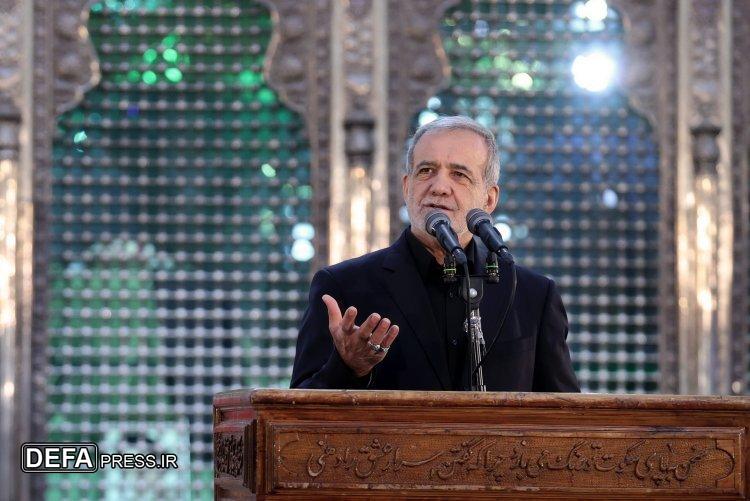 پزشکیان: رژیم صهیونیستی و آمریکا تلاش می‌کنند ملت‌های مسلمان را در برابر یکدیگر قرار دهند