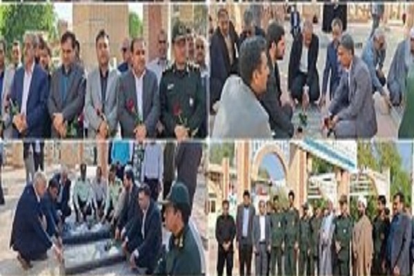 قبور شهدای عنبرآباد کرمان گلباران شد