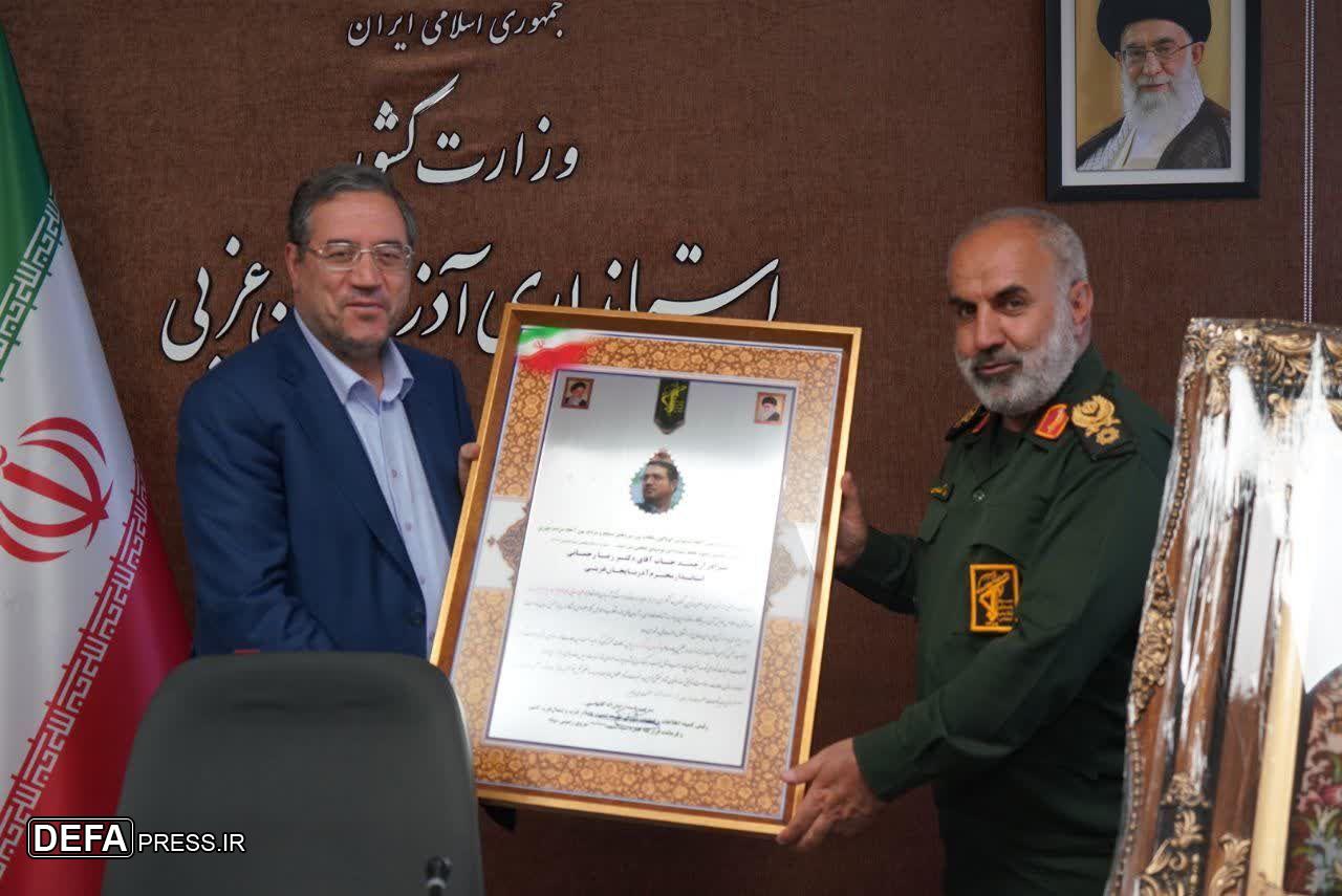 دیدار فرمانده قرارگاه حمزه سیدالشهدا نیروی زمینی سپاه با استاندار آذربایجان غربی