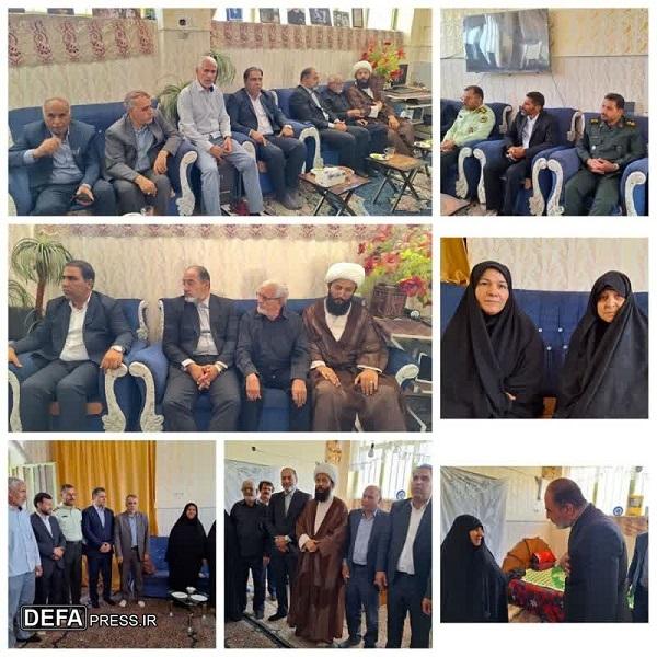 دیدار مسئولین استانی و شهرستانی با خانواده شهید «محمد رشیدی» در کوهبنان
