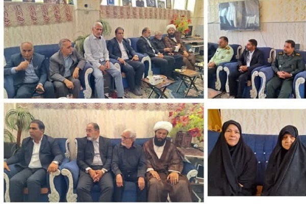 دیدار مسئولین استانی و شهرستانی با خانواده شهید «محمد رشیدی» در کوهبنان