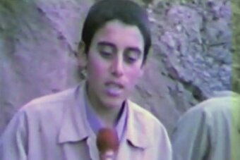فیلم/ حضور دانش‌آموز بسیجی و معلمانش در جبهه