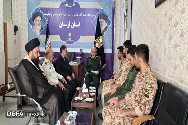 تجلیل از سربازان اداره کل حفظ آثار دفاع مقدس لرستان