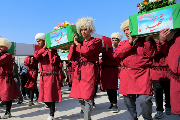 بازگشت پیکر مطهر ۴۶ شهید دوران دفاع مقدس به کشور از مرز شلمچه