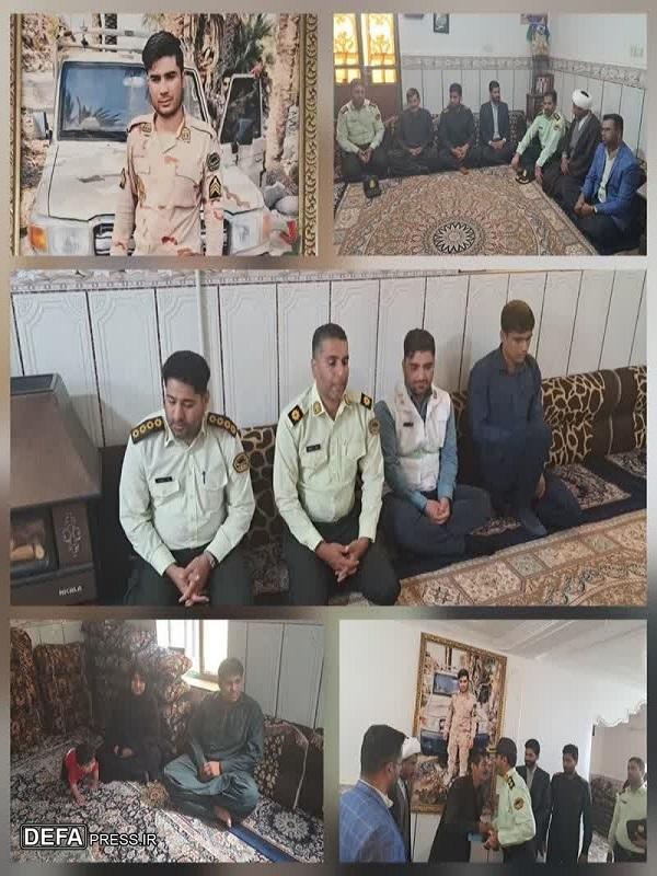 دیدار سرپرست انتظامی فهرج با خانواده شهید مدافع وطن  «اسماعیل جلالی صدر»