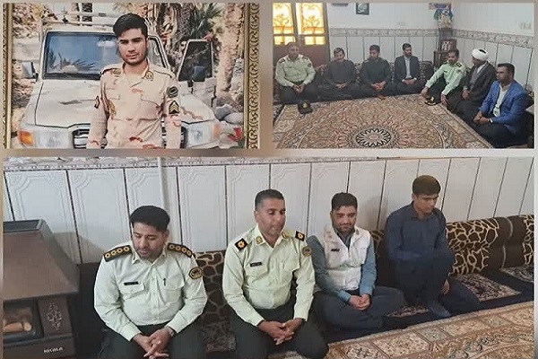 دیدار سرپرست انتظامی فهرج با خانواده شهید مدافع وطن  «اسماعیل جلالی صدر»