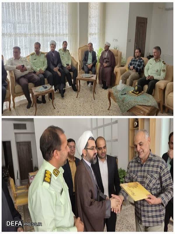 فرمانده انتظامی انار با جانباز آزاده انتظامی به مناسبت هفته فراجا دیدار کرد
