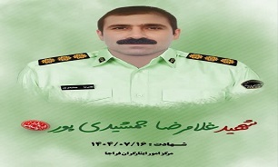 فیلم/ برگزاری مراسم وداع با شهید «غلامرضا جمشیدی پور» در خرم آباد