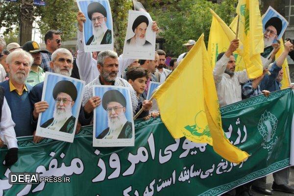 راهپیمایی باشکوه«بشارت نصر» در استان سمنان برگزار شد