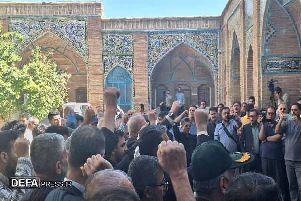 تجمع «بشارت نصر» همزمان با تمام استان در مسجد جامع سنندج برگزار شد