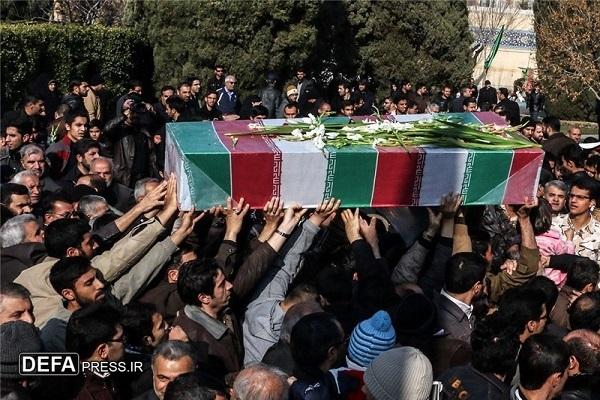برگزاری مراسم تشییع پیکر سرهنگ پاسدار شهید «محمد سهرابی» در نهاوند