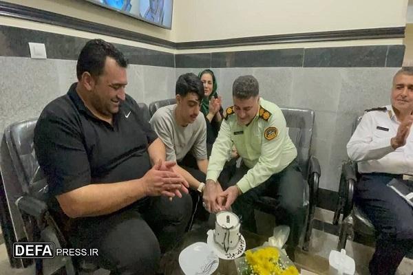 پلیس بابل آرزوی جوان معلول ذهنی را برآورده کرد