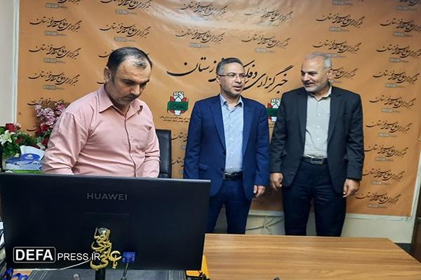 بازدید دادستان نظامی از دفتر خبرگزاری دفاع مقدس خوزستان