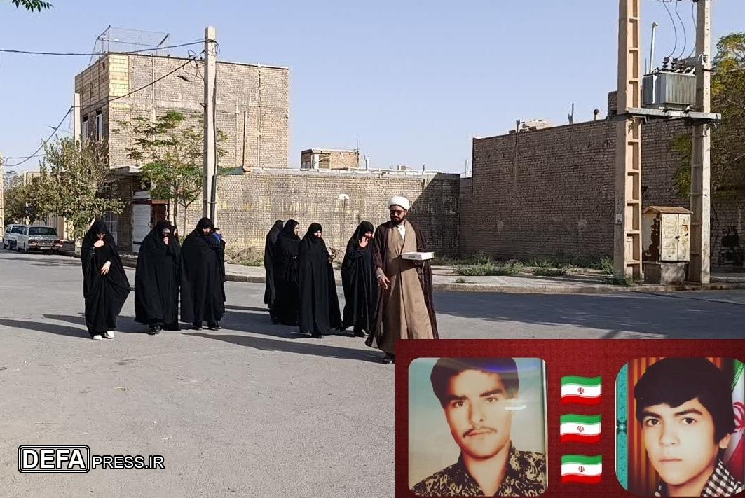 ادای احترام اهالی روستای مومن آباد قم به شهیدان «خداداد» و «سعادتمند»