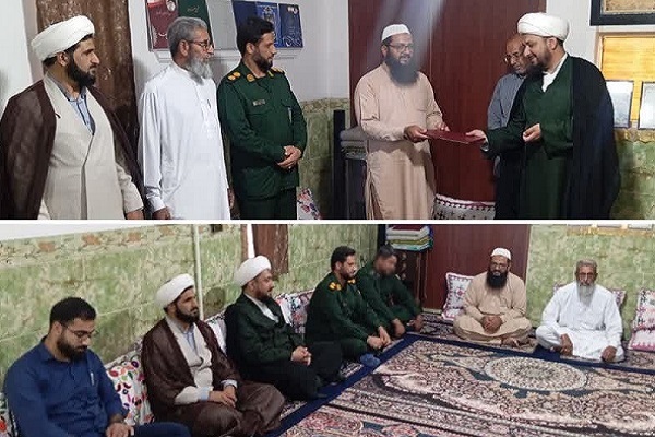 دیدار فرماندهان بسیج فهرج با امام جمعه اهل سنت/ ترویج وحدت و امید در هفته دفاع مقدس