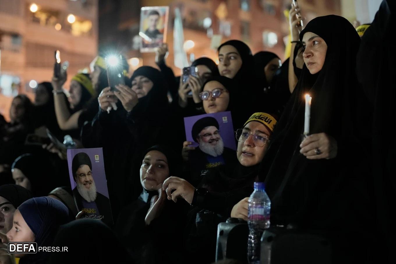 حال و هوای لبنان در نخستین سالگرد شهادت سید حسن نصرالله+ تصاویر