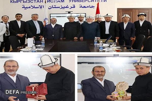 دیدار رئیس دانشگاه بین‌المللی مذاهب اسلامی با رئیس دانشگاه اسلامی بیشکک