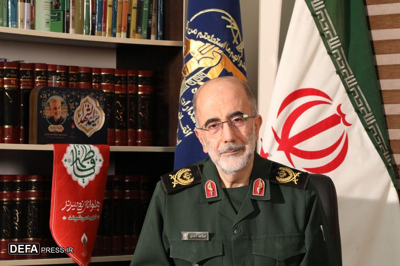 سردار آزادی: ترویج فرهنگ دفاع مقدس با حمایت ملی در حافظه نسل امروز ماندگار می‌شود