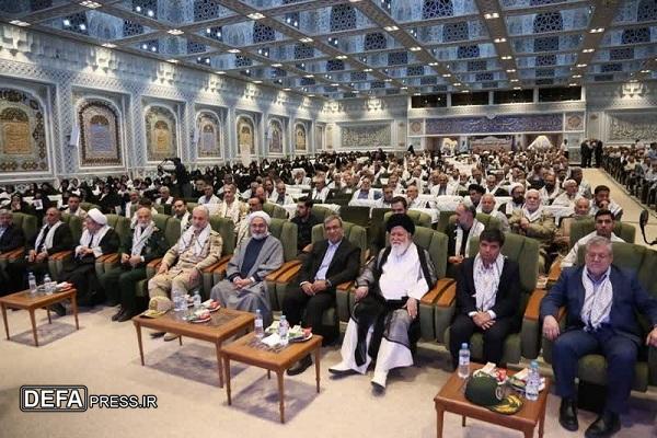 برگزاری اجتماع پیشکسوتان دفاع مقدس و مقاومت خراسان رضوی در حرم امام رضا (ع) + تصاویر