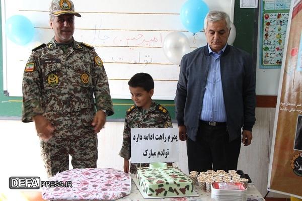 جشن تولدی متفاوت برای فرزند شهید اقتدار
