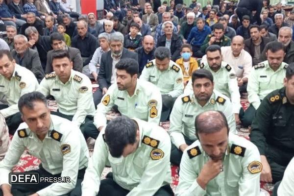 برگزاری مراسم بزرگداشت شهید استوار دوم سجاد صیامی در خضری دشت بیاض