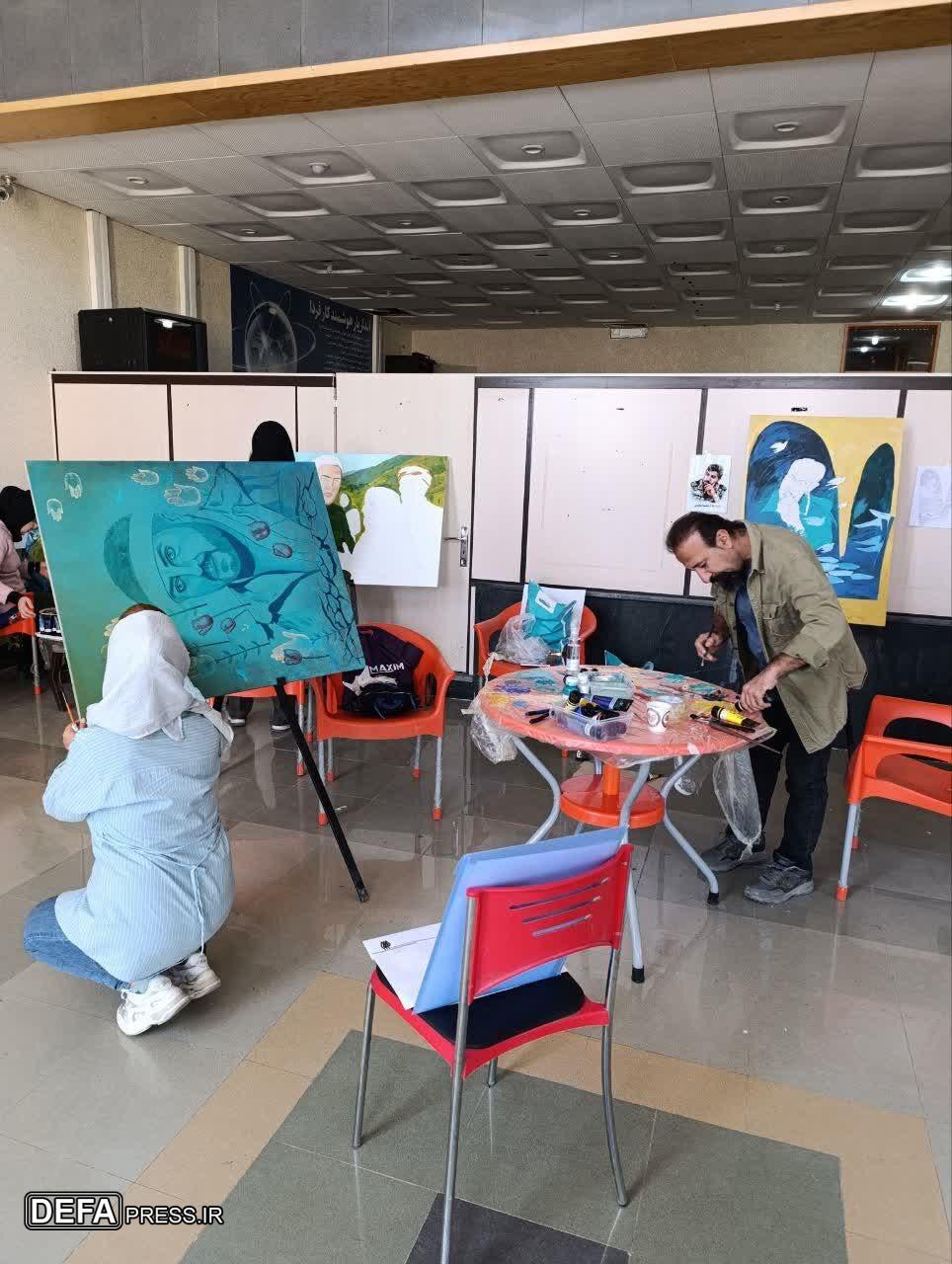 ورک شاپ نقاشی «روایت یاران» به کردستان رسید