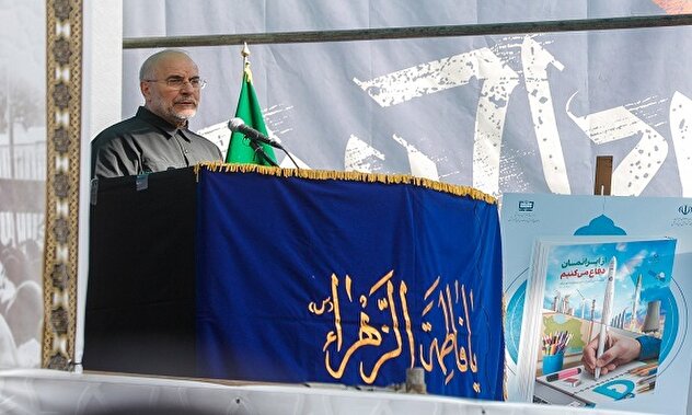 فیلم/ قالیباف:شعار مرگ بر آمریکا یعنی مرگ بر منطق سلطه‌گری، نه مرگ بر ملت‌ها