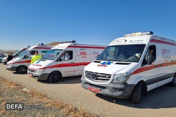 رزمایش سقوط هواپیمای مسافربری در فرودگاه شهدای سنندج برگزار شد