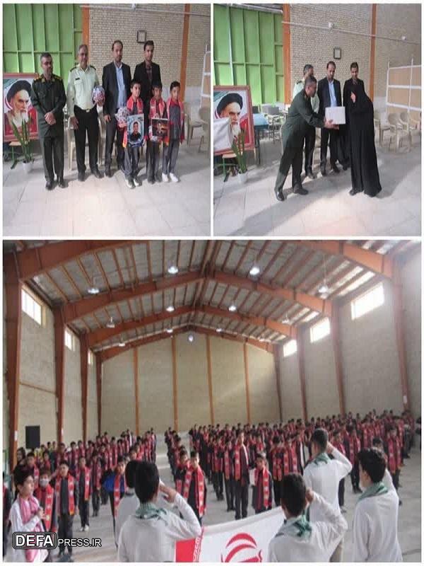 از فرزند شهید انتظامی در بافت تجلیل شد