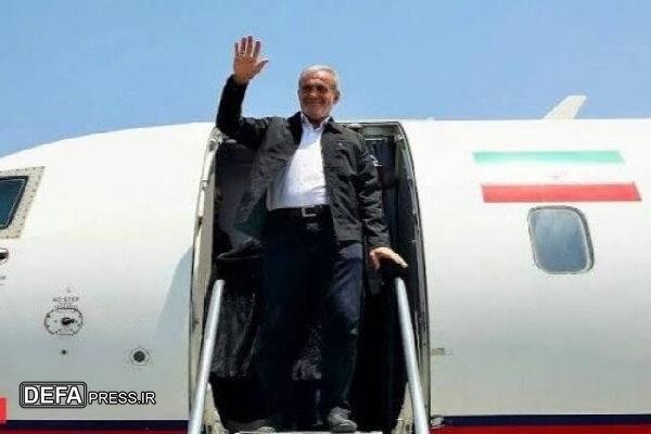 رئیس جمهور وارد سنندج شد و مورد استقبال مسئولان کردستان قرار گرفت