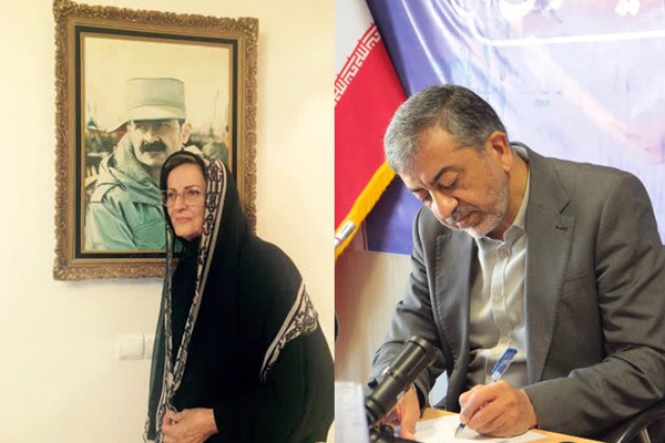همسر شهید سرلشکر ولی‌الله فلاحی به همسر شهیدش پیوست