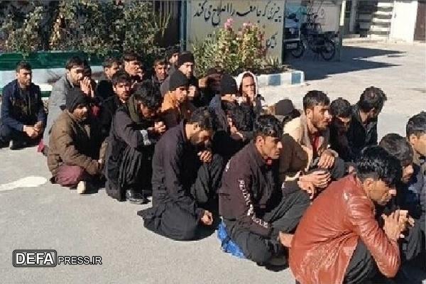 در مرز مریوان کردستان ۴۱ تبعه خارجی بیگانه دستگیر شدند
