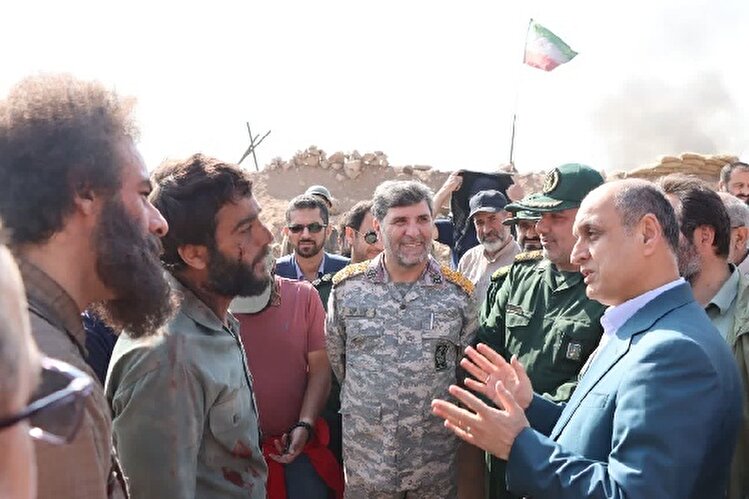 بازدید مسئولین از صحنه فیلم‌برداری فیلم سردار شهید املاکی