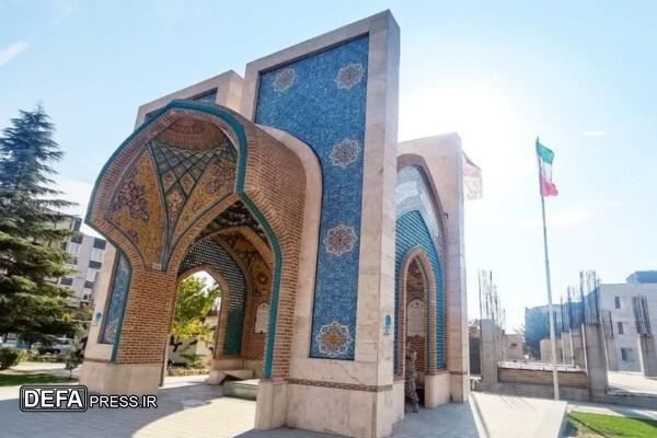 تجدید احترام به شهدای گمنام شهر محمدیه با حضور مدیرکل حفظ آثار دفاع مقدس قزوین