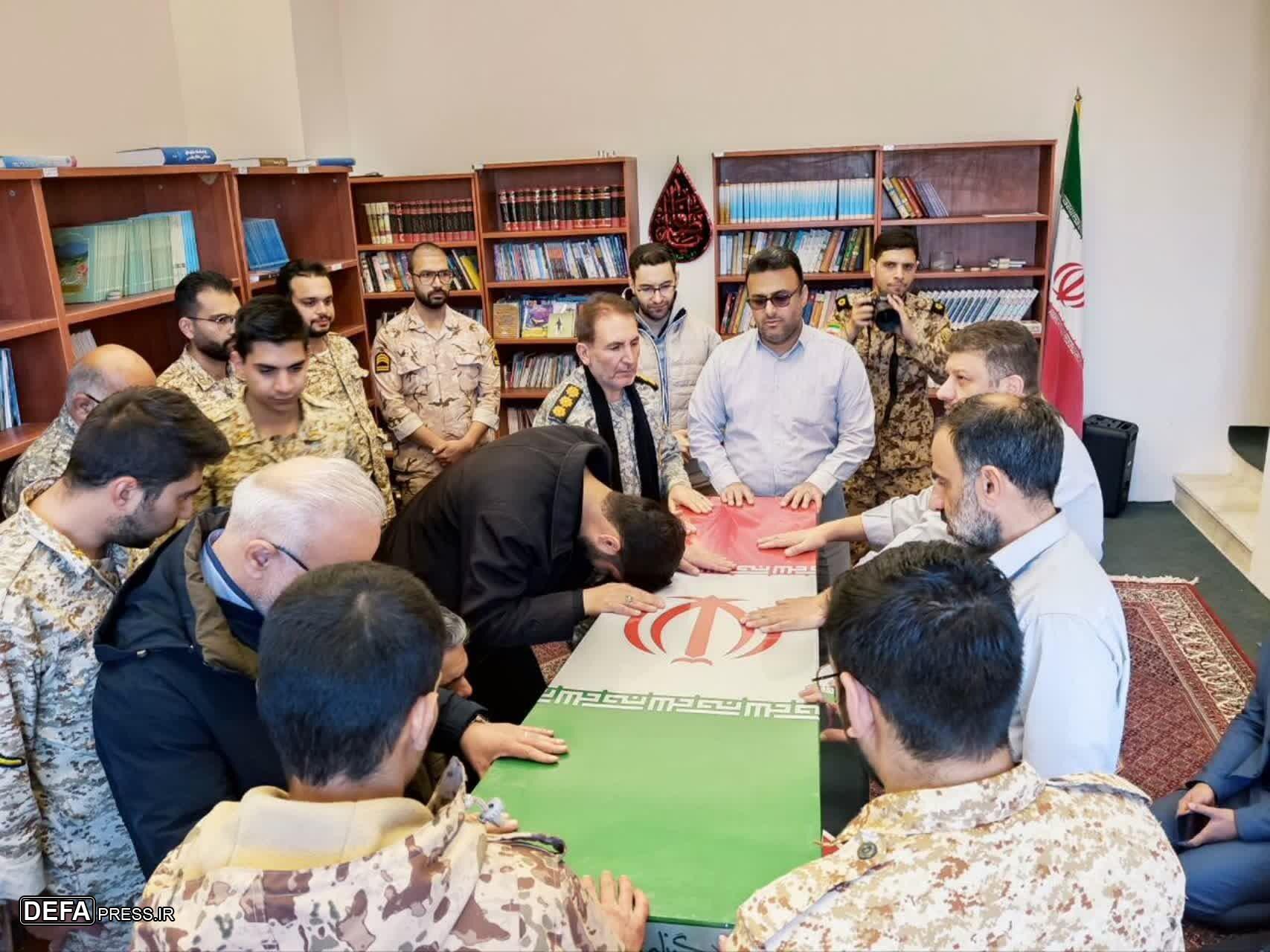 حضور پیکر مطهر شهید گمنام در موزه دفاع مقدس قزوین