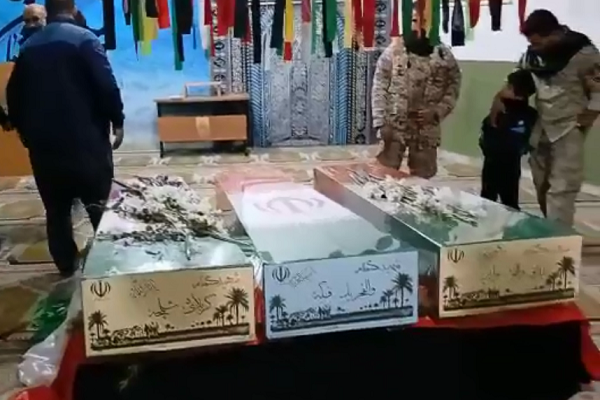 فیلم/ ورود پیکر‌های مطهر ۳ شهید گمنام به نوشهر