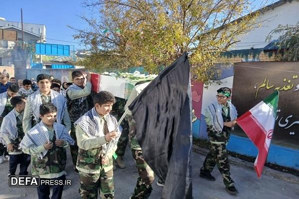 حضور پرشور دانش‌آموزان دهه هشتادی و نودی در مراسم وداع با شهید گمنام نوشهر + تصاویر