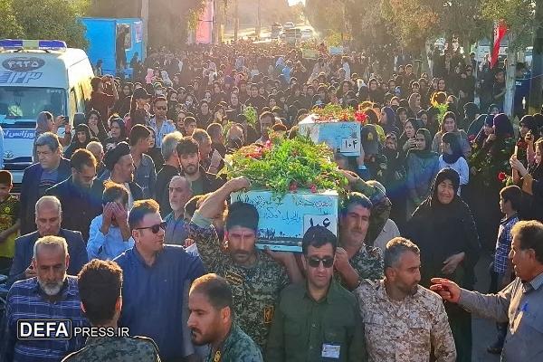 میزبانی مردم دهدشت از پیکر مطهر شهدای گمنام