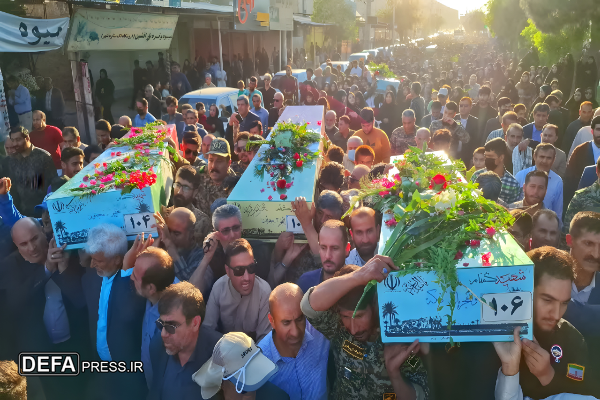 میزبانی مردم دهدشت از پیکر مطهر شهدای گمنام