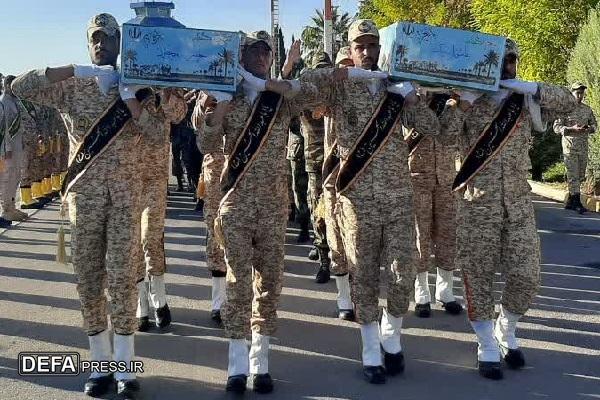 استقبال از پیکر مطهر شهدای گمنام در فرودگاه خرم‌آباد