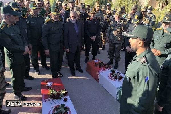 استقبال از پیکر مطهر شهدای گمنام در فرودگاه خرم‌آباد