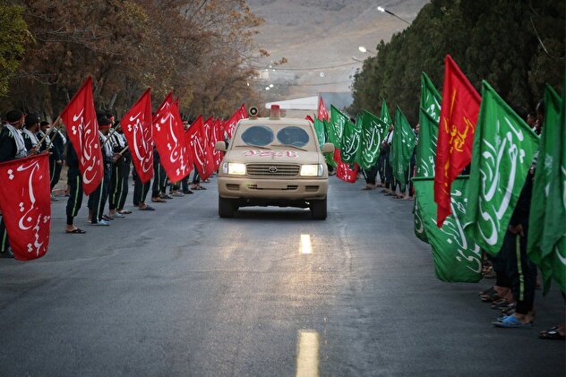 تصاویر/ استقبال باشکوه از پیکر مطهر شهدای گمنام در آموزشگاه علمی تخصصی مالک اشتر فراجا