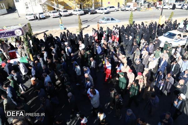 حضور پرشور مردم آوج در استقبال از شهدای گمنام و شهید صمغ‌آبادی