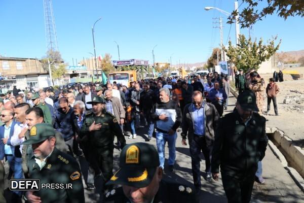 حضور پرشور مردم آوج در استقبال از شهدای گمنام و شهید صمغ‌آبادی